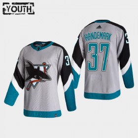 San Jose Sharks Frederik Handemark 37 2020-2021 Reverse Retro Trikot Authentic - Kinder